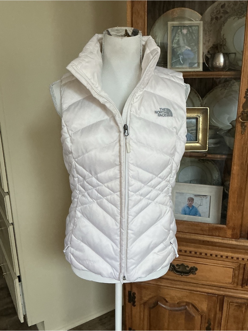 The North Face Women's White Quilted Down Vest